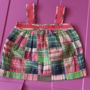 Gap madras plaid summer top